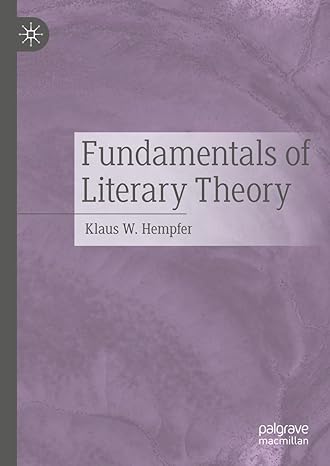 [eBook] [PDF] For Fundamentals of Literary Theory 1st Edition By Klaus W. Hempfer