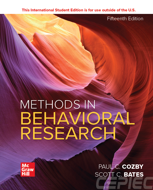 EBook For Methods in Behavioral Research 15th Edition